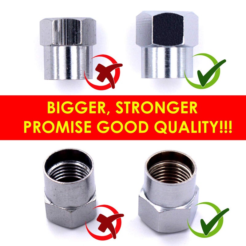 SAMIKIVA Brass Rubber Seal Tire Valve Stem Caps, Dust Proof Covers Universal fit for Cars, SUVs, Bike and Bicycle, Trucks, Motorcycles Flat Top (Black (8 Pack)) - Image 5